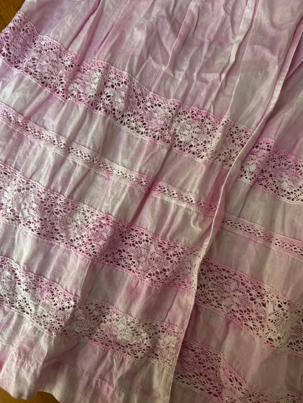 LoveChackFancy pink tiedye Edie cotton midi dress.